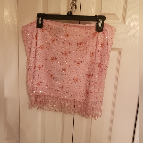 Marjorelle Embellished mini skirt in pink - Picture 3 of 4